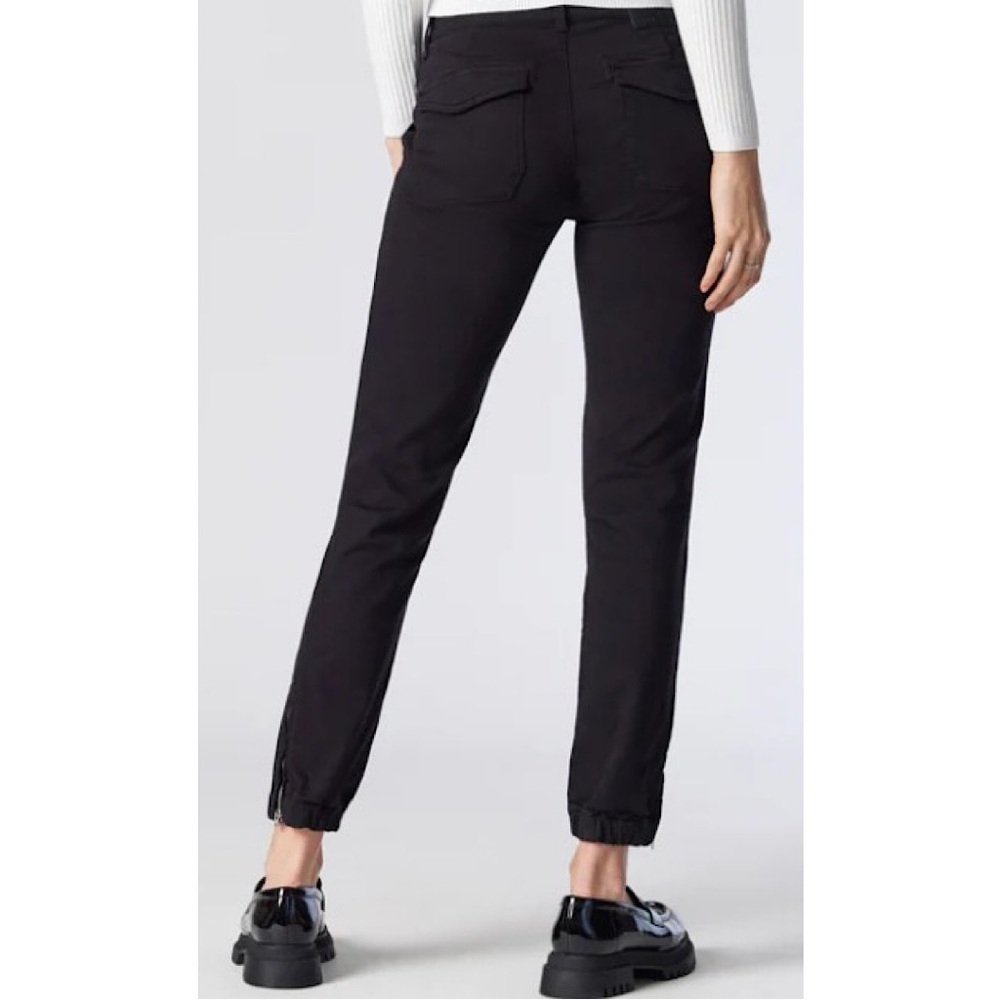 Mavi Ivy Slim Cargo Mid Rise Pant, Black - Size 24 - Picture 3 of 11